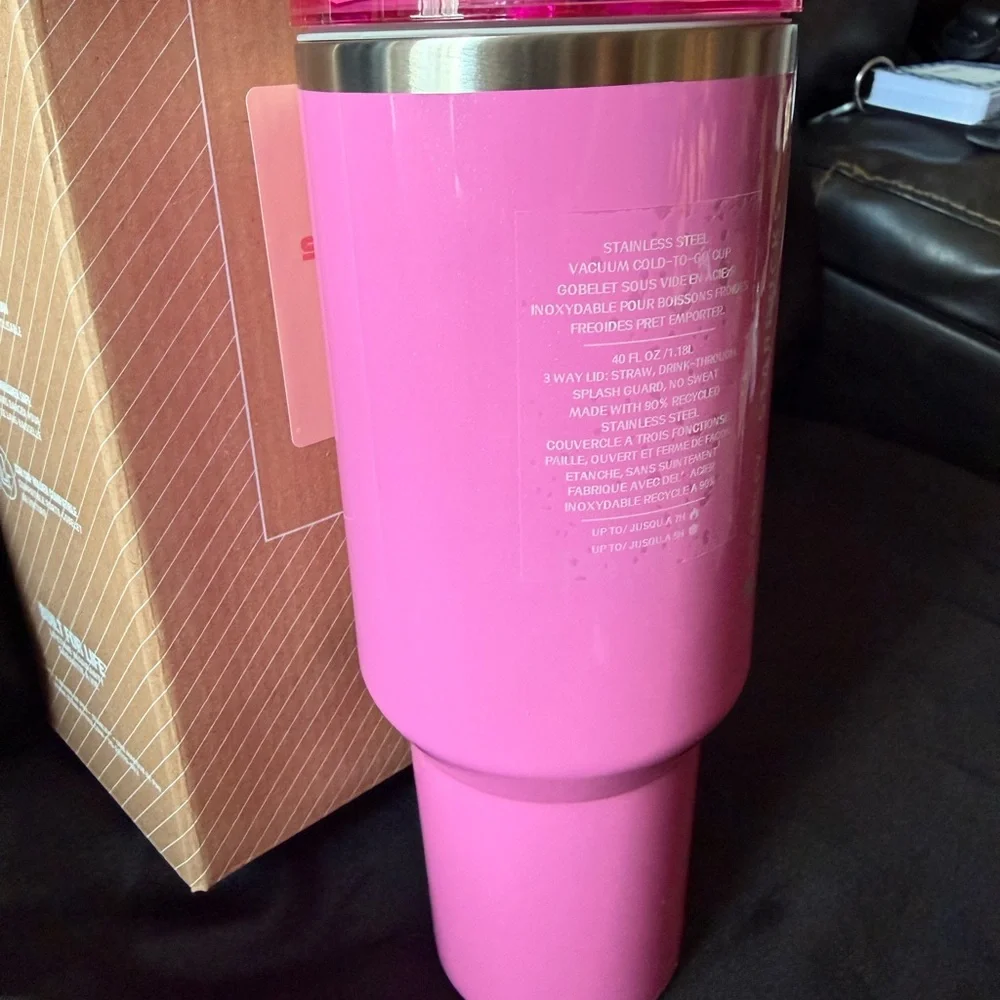 New 40oz Stanley Starbucks Edition Pink Insulated Travel Tumbler with Handle - Picture 3 of 8